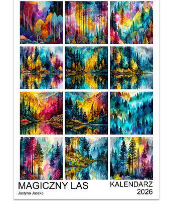 Kalendarz 2026 MAGICZNY LAS, JBJart Justyna Jaszke
