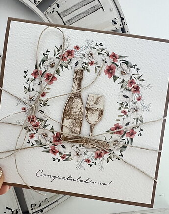 Kartka ręcznie robiona Congratulations, sorte