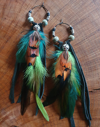 Kolczyki kolorowe długie , martuch