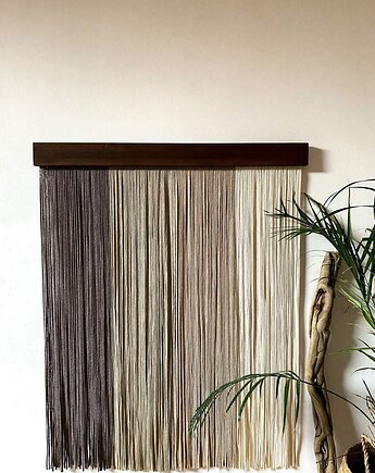 Minimalistyczna nowoczesna cieniowana makrama boho XXL, Zaplątana W Sznurki