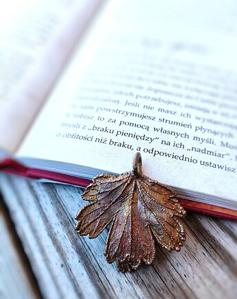 Liść agrestu miedziany wisior II