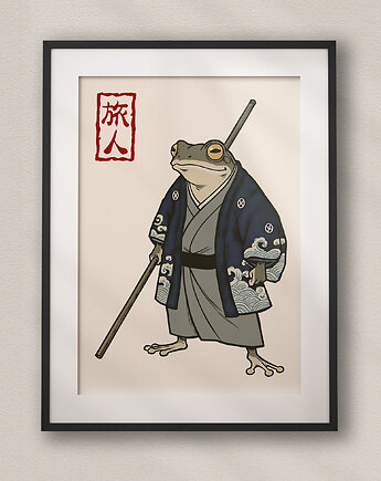 Plakat Japoński - Samuraj Żaba, DAPIDOKA
