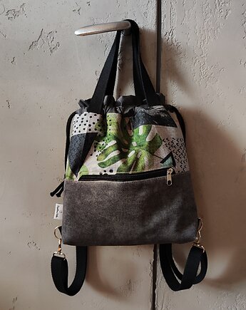 Plecako torebka 2w1 monstera, Zapętlona Nitka