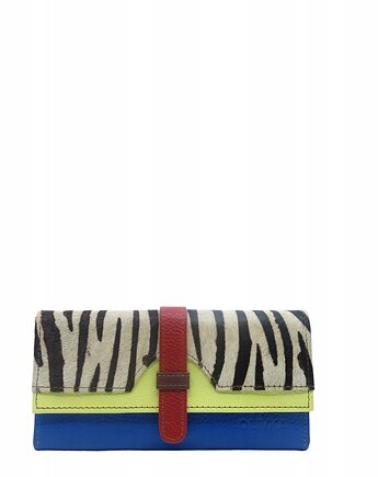 Portfel damski skórzany ze skrawków kolorowy przegródki na karty OLIVKA, Olivka Warsaw