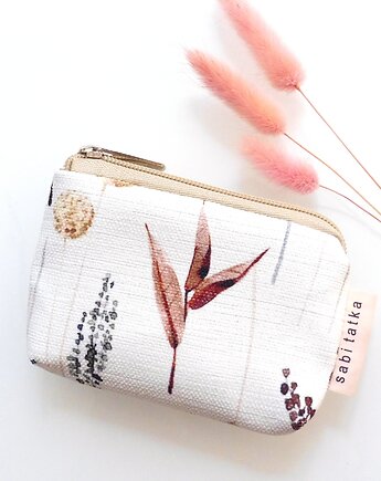 Mały portfelik card holder z plecionki Łączka, sabi tatka