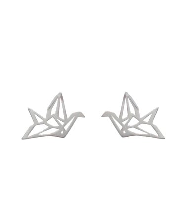 Kolczyki srebrne origami żurawie  pr.925, VENA Jewellery