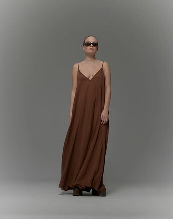 Sukienka maxi stormy choclate, Patchouli
