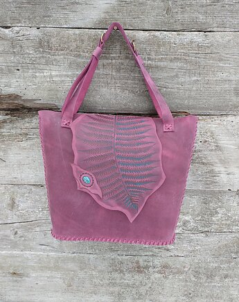 Torebka wykonana ręcznie. Shopperka. Paproć., pracownia kala