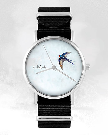 Zegarek - Jaskółka - czarny, nylonowy, yenoo