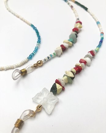 kolorowy łańcuszek do okularów z kamieniami, Luna by Sisters