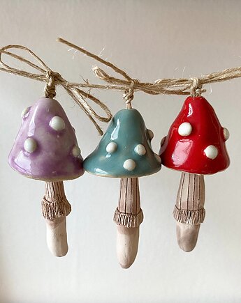 Grzybek ozdobny wiszący, Pracownia ceramiczna Madziejka