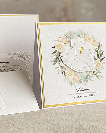 Kartka na chrzest z pudełkiem i kopertą, 53b, Anna Art and Crafts