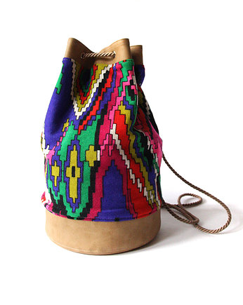  worek plecak - beige&red&colorful -, elfagado