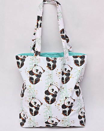 Torba na zakupy shoperka shopper bag panda, Uszyciuch