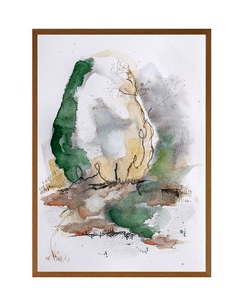 ORYGINAŁ. Akwarelowy ogród 10 - 30x20cm, Gosia Sendlewska