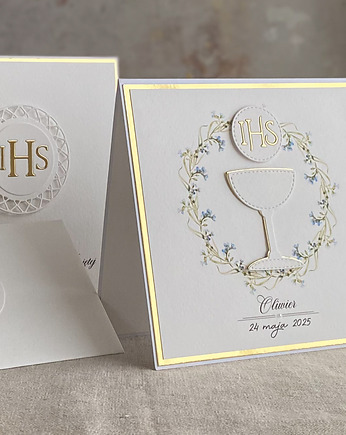 Kartka na komunię z pudełkiem i kopertą, 45B, Anna Art and Crafts