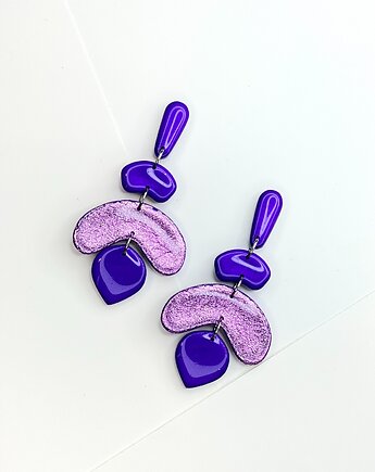 Kolorowe wiszące kolczyki BEA, Clayee