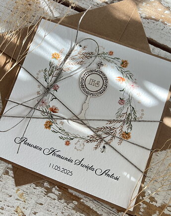 Najpiękniejsze zaproszenia handmade komunijne, na komunię dla chłopca, dziewc, sorte