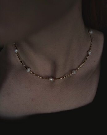 Naszyjnik HOLA choker perły naturalne, LEO jwlr