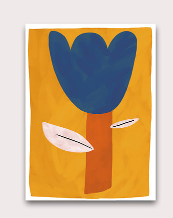 Plakat niebieski tulipan, MUKI design
