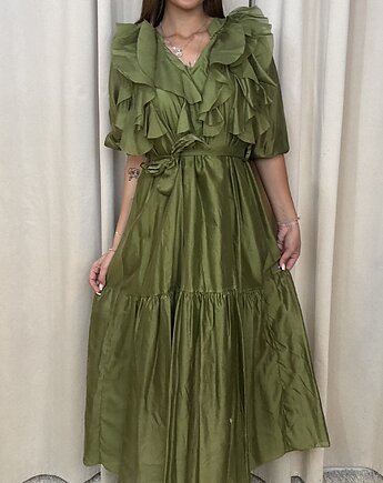 Sukienka falbanka Verde, SOLO moda