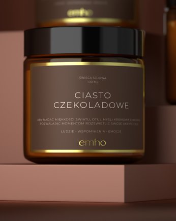 Świeca sojowa CIASTO CZEKOLADOWE, EMHO
