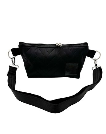 Torebka "Czarna - pikowana w jodełkę", MUSHI