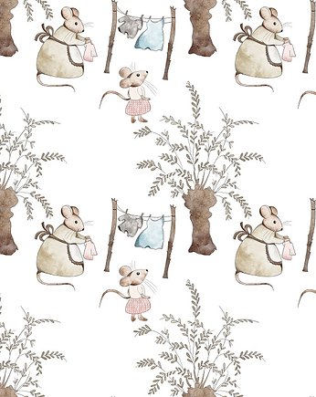 Tapeta ścienna Spring Mice Stories 53cmx10m PZ, Bajkowe Wnetrza