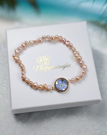 Bransoletka z prawdziwych różowych pereł, Lovely Jewellery