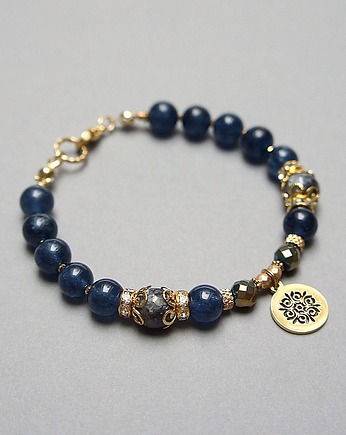 Jadeit /denim/27.11.24 - bransoletka  - Szlachetna kolekcja, KiKa pracownia