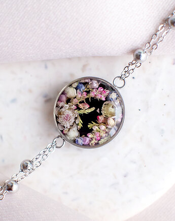 Bransoletka z kompozycją kwiatową, nature gift