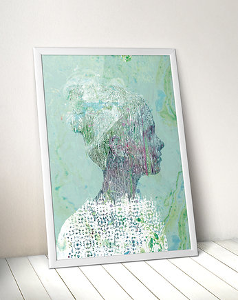 GRAFIKA miętowa 30x40 cm, Anita Tomala