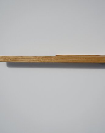 Dębowy minimalistyczny wieszak ścienny do łazienki, POZYTYWNIE W DREWNIE