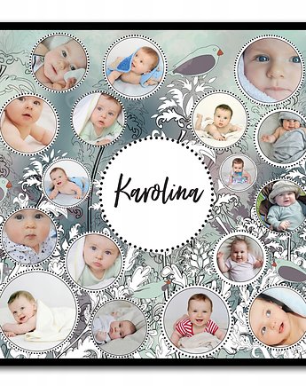 Plakat ze zdjęciami personalizowany z ptakami, Sowia Aleja