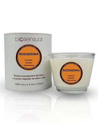 Świeca do masażu i aromaterapii ROZGRZEWA 80g, Biosensual