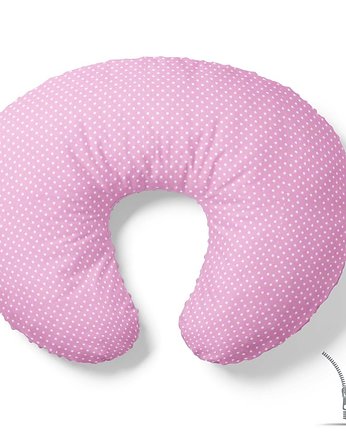 Poduszka rogal do karmienia Różowy w kropki, Baby Love Decor