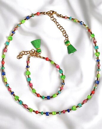 RAZEM TANIEJ! komplet wakacyjny : jaspis cesarski : multicolor II, kaktusia