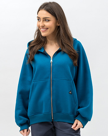 Bluza z kapturem na zamek ,,IKBAL" petrol, 3 for U