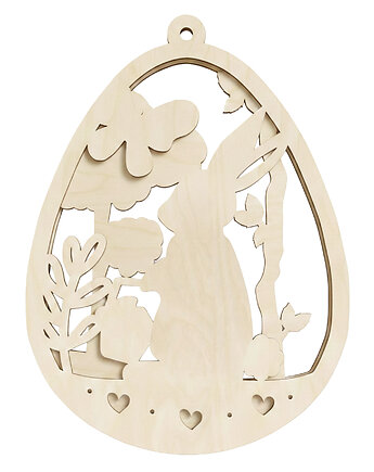 Bombka Zawieszka na Wielkanoc AŻUROWA 2D Dekoracja na Okno do Stroika 10cm, smxdsgn