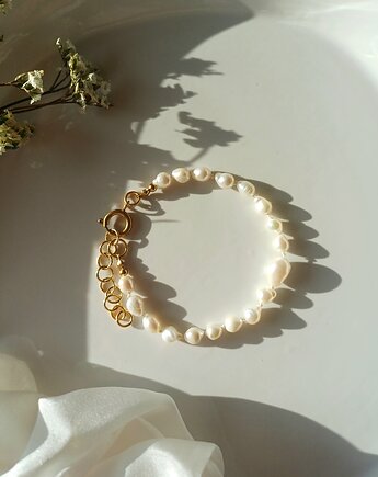 Klasyczna bransoletka z pereł naturalnych, supełkowana, s e n s e d accessories