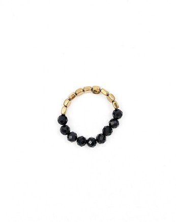 Pierścionek Black&Gold, Kulka Bransoletki