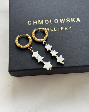 Kolczyki pozłacane  Gwiazdka, Chmolowska Jewellery