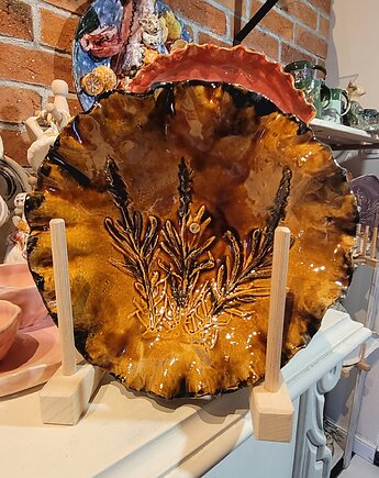 Ceramiczna patera z motywem lawendy., Galeria Pod Rotuzem