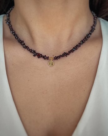 Naszyjnik Kamienie Naturalne Granat z zawieszką, Bring Biżuteria