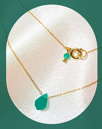 Zawieszka matowy kryształ w kolorze "leśna zieleń", Fox and Jewelry