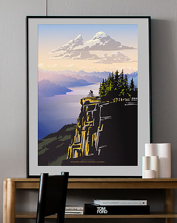 Rowerem w góry - Arrow Lake - plakat MTB, minimalmill