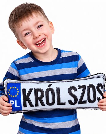 Poduszka tablica rejestracyjna pluszowa tablica rejestracyjna król szos, Uszyciuch