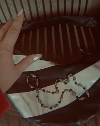 Skórzana torebka Magia Vintage, Szary Piknik