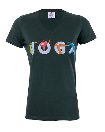 Bluzka t-shirt lotos ohm JOGA zielona, Ella Dora