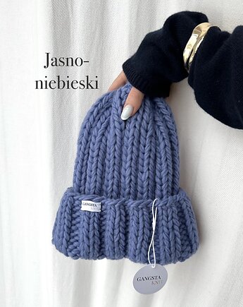 Czapka Nordic 100% wełna *jasnoniebieski*, GANGSTA KNIT